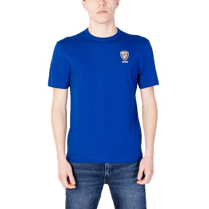 Blauer T-Shirt Uomo